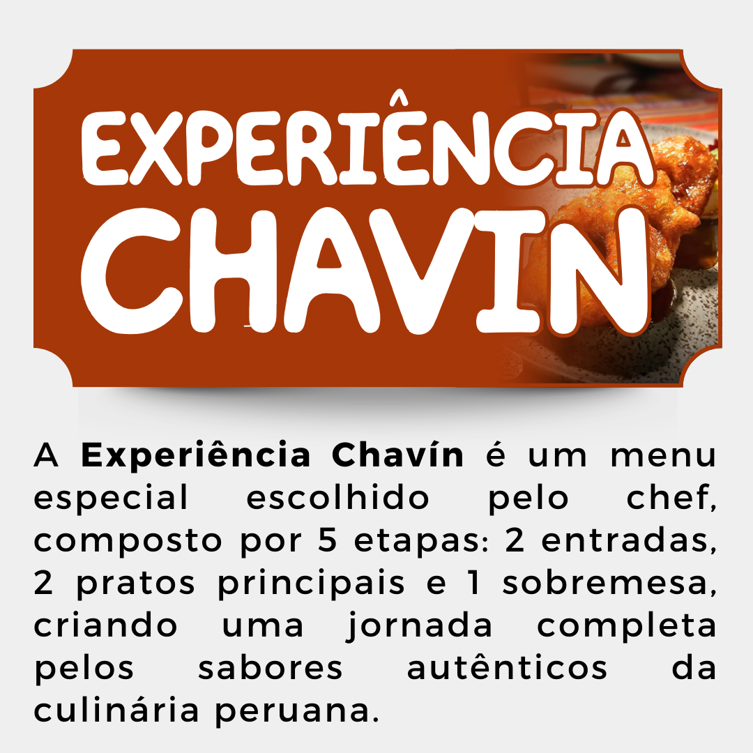 Experiencia Chavin - O chefe escolhe os pratos